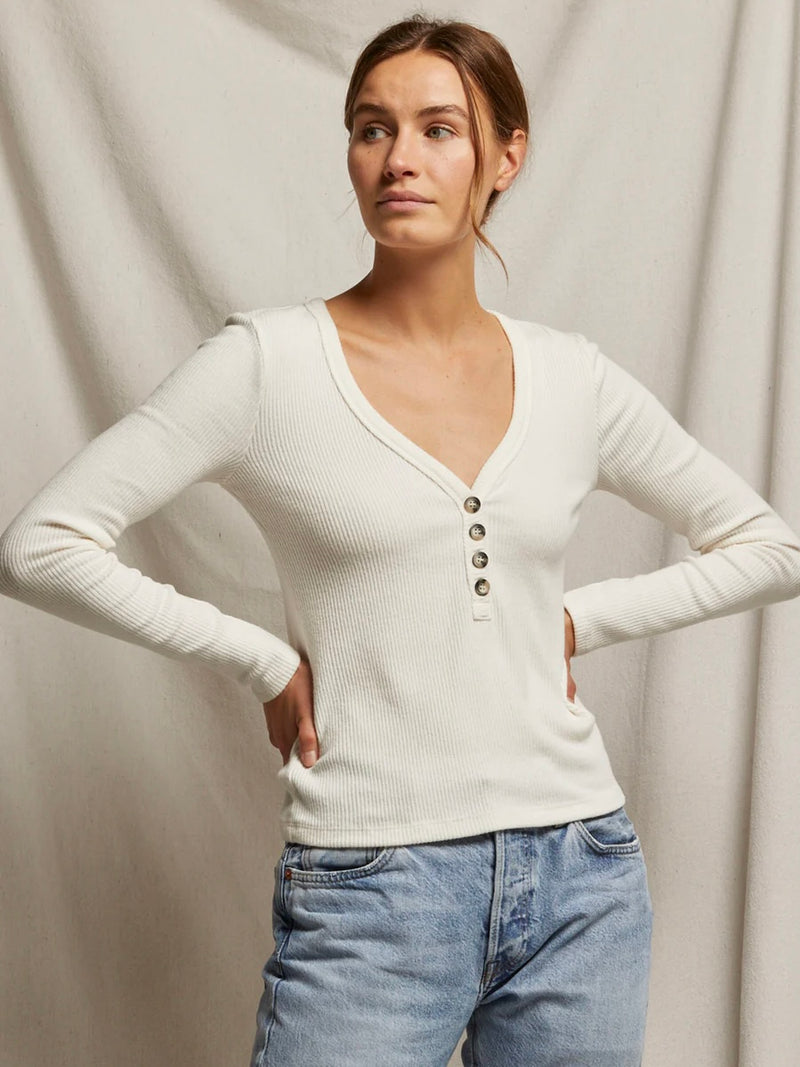 Evangeline Sweater Rib Long Sleeve V neck