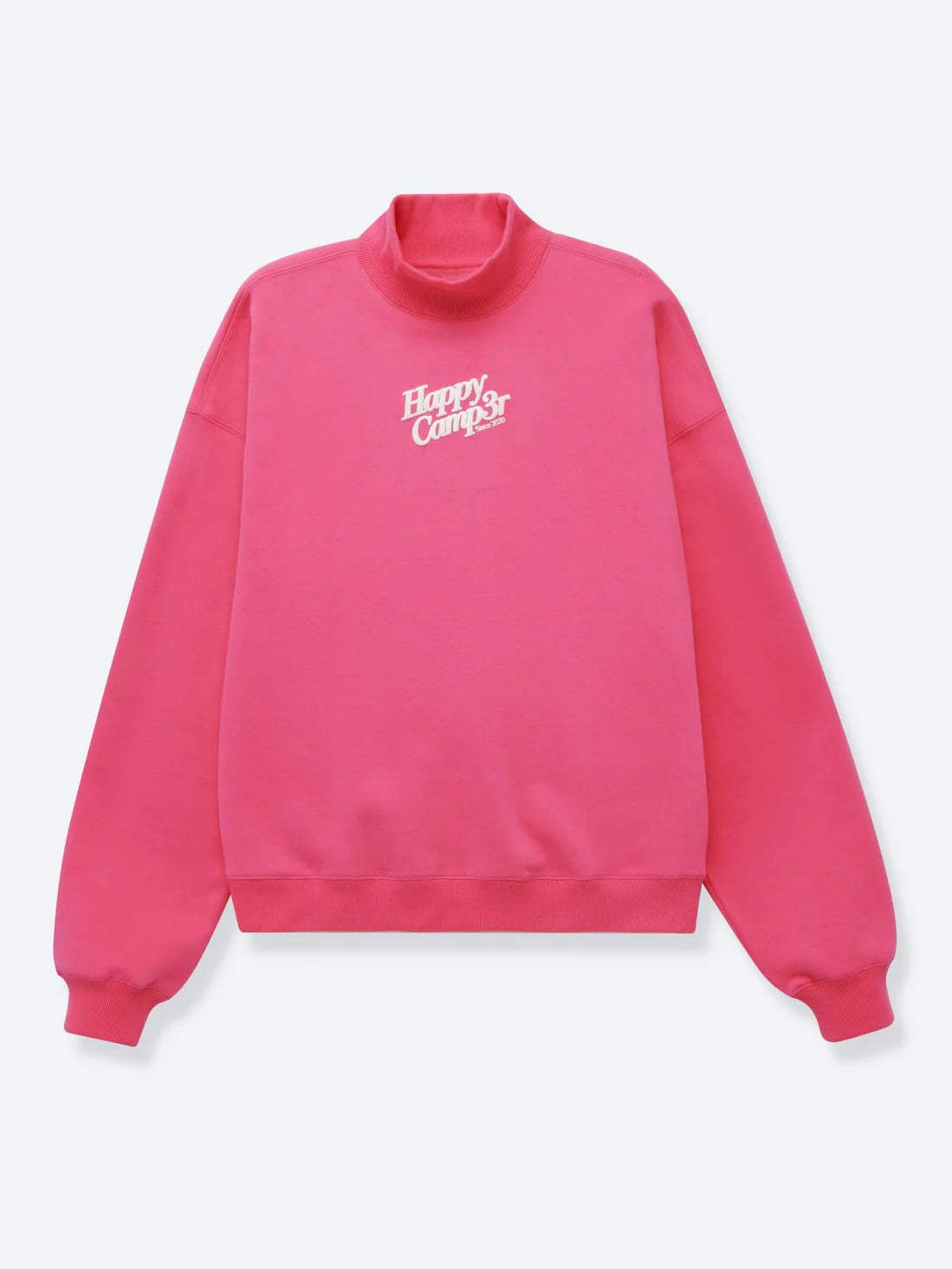 Happy Camp3r Hot Pink Mock Neck Pull Over