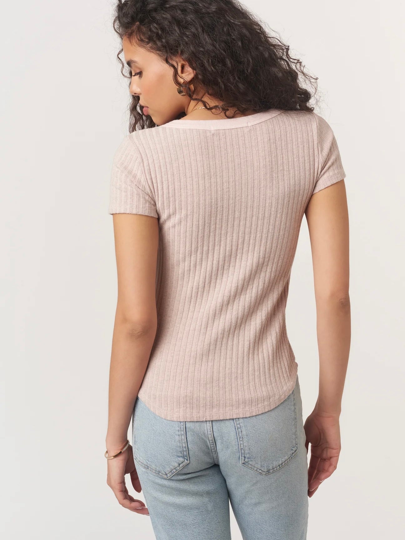 Julia Scoop Neck Sweater Rib Tee