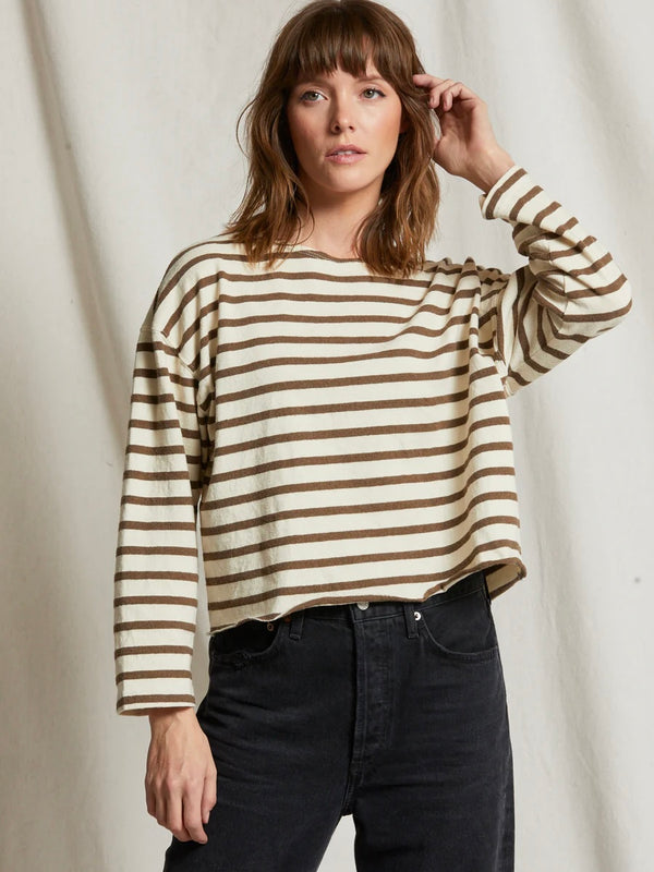 Taylor Recycled Cotton Stripe Long Sleeve Tee