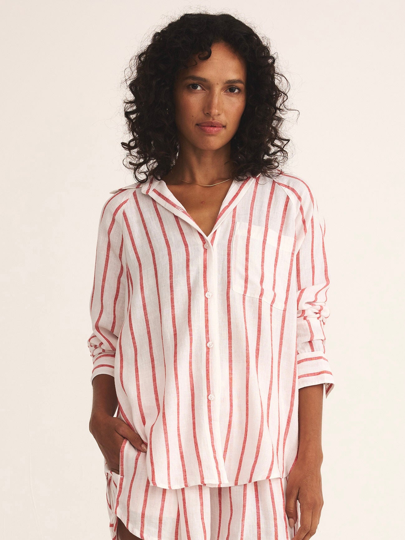 The Perfect Line Top Cabana Red