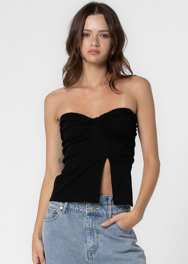 Perfect Summer Black Strapless Top