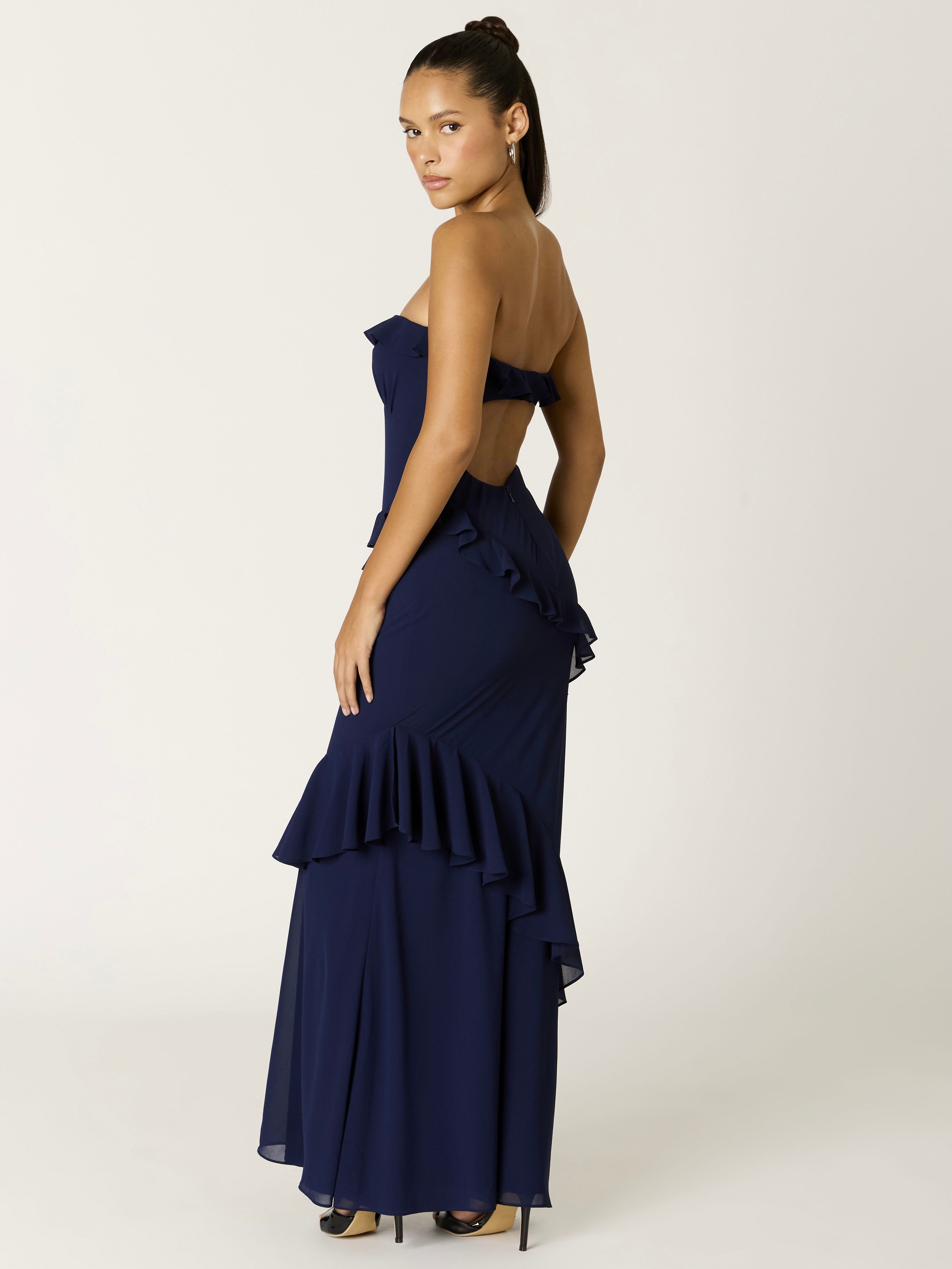 Eva Navy Maxi Dress