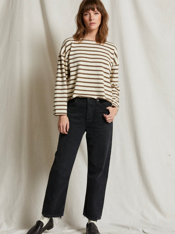 Taylor Recycled Cotton Stripe Long Sleeve Tee