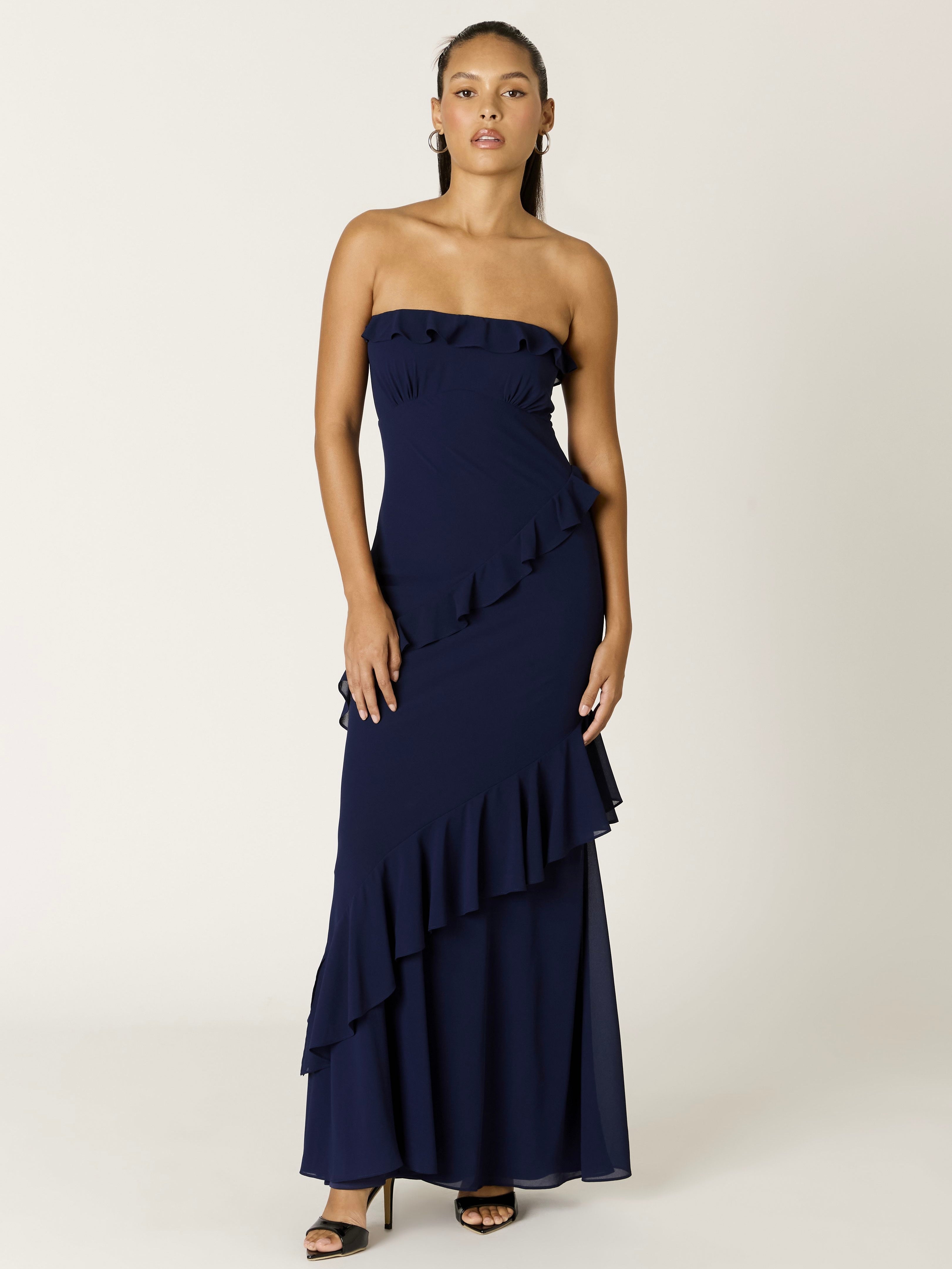 Eva Navy Maxi Dress