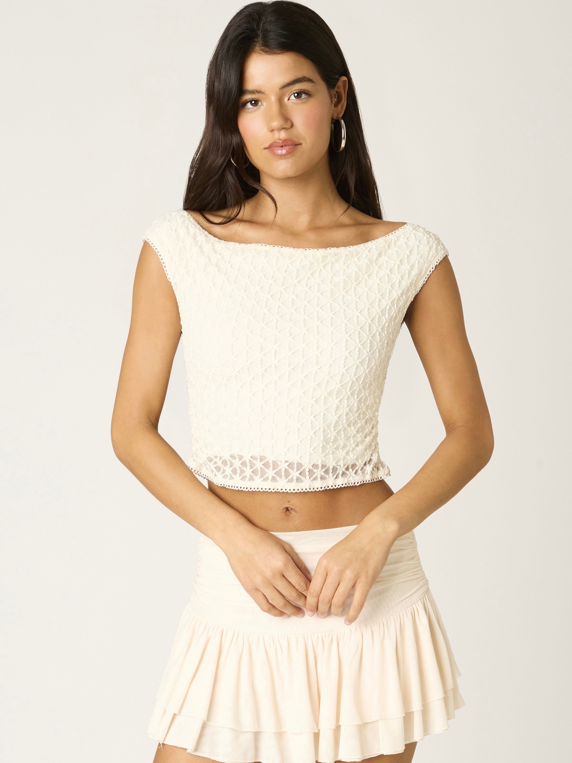 Lanie Stretch Off The Shoulder Top