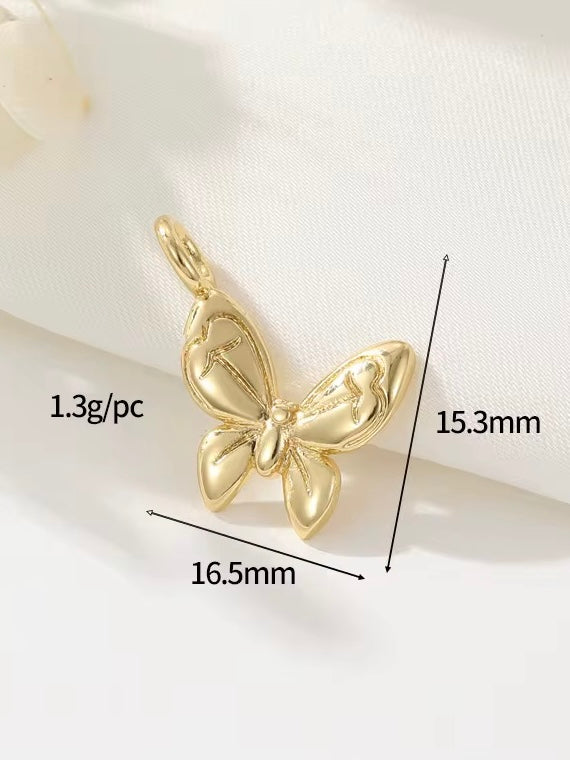 Gold Medium Butterfly Charm