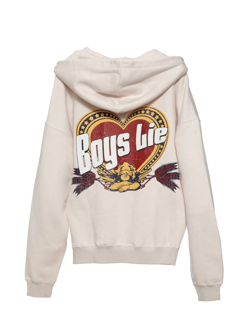 Boys Lie Breakfast Beers Racer Hoodie