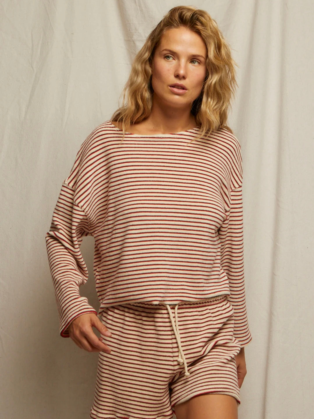 Jace Loop Terry Stripe  Shorts