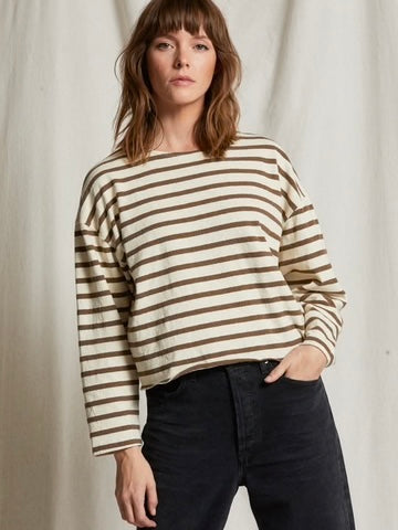 Taylor Recycled Cotton Stripe Long Sleeve Tee