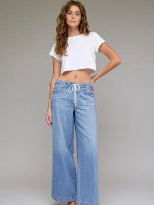 Hidden Draw String Light Weight Jean