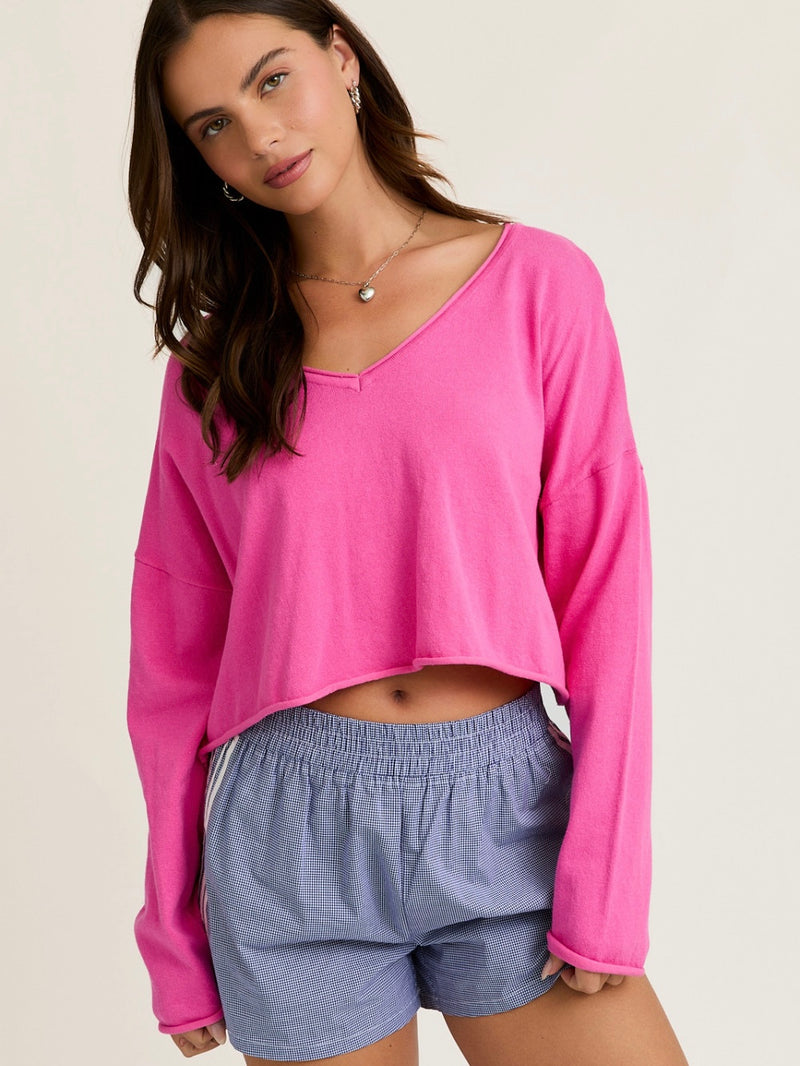 Carter Pink Cropped Pullover