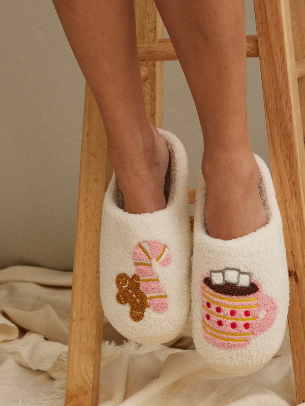 Gingerbread Man & Hot Chocolate Slippers