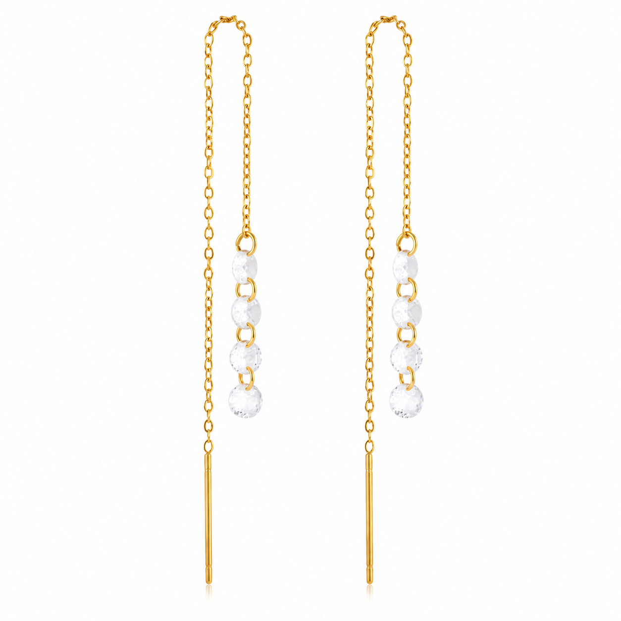 Rae & Jade Crystal Drop Threader Earrings