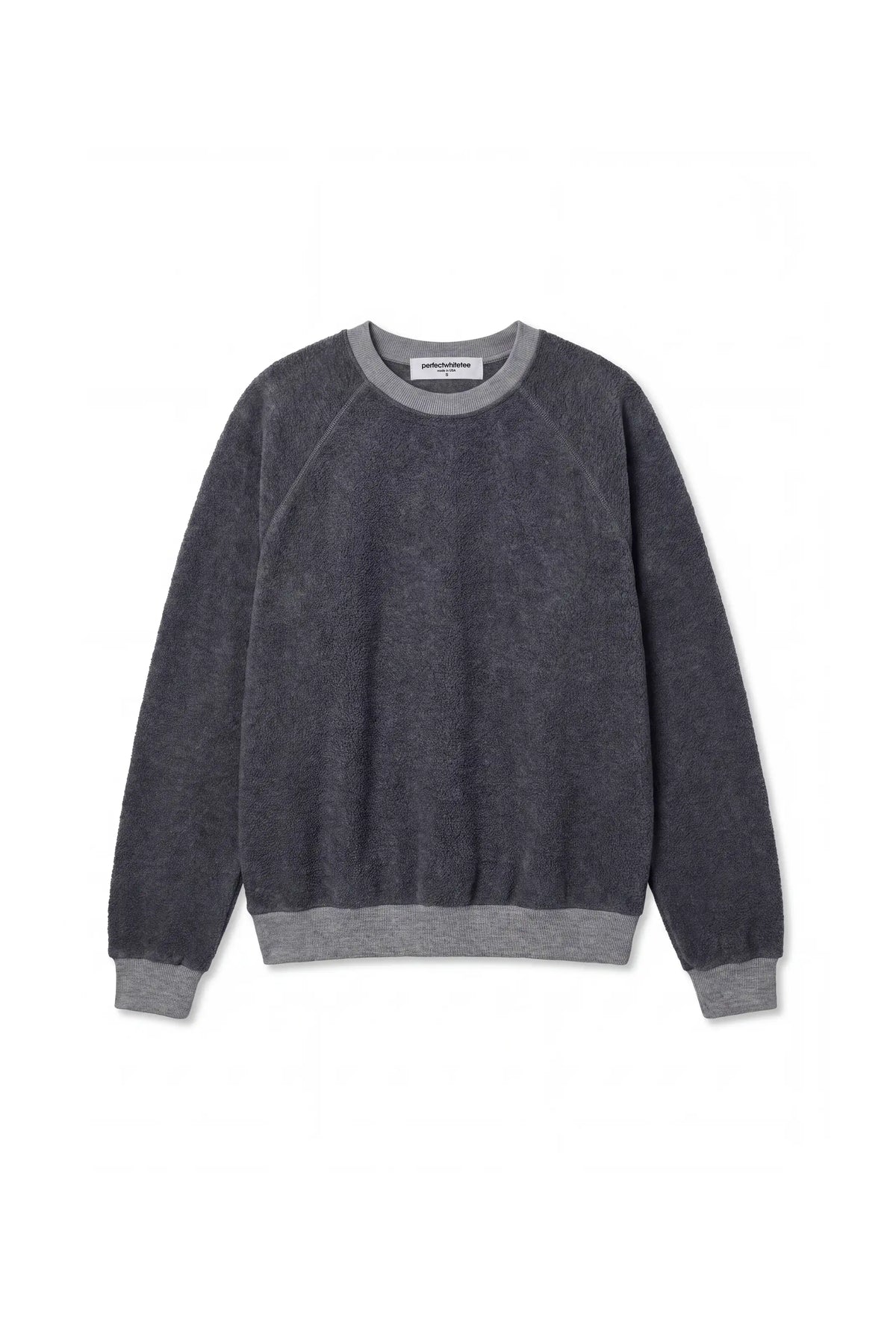 Perfect White Tee Oversized Ziggy Sweatshirt – Dark Heather Grey Cotton Fleece Pullover