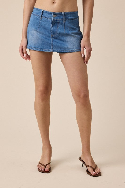 Harpo Medium Wash Denim Skort
