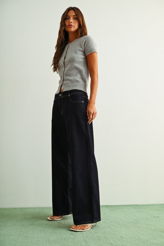Just Black After Dark Wide Leg Jeans
