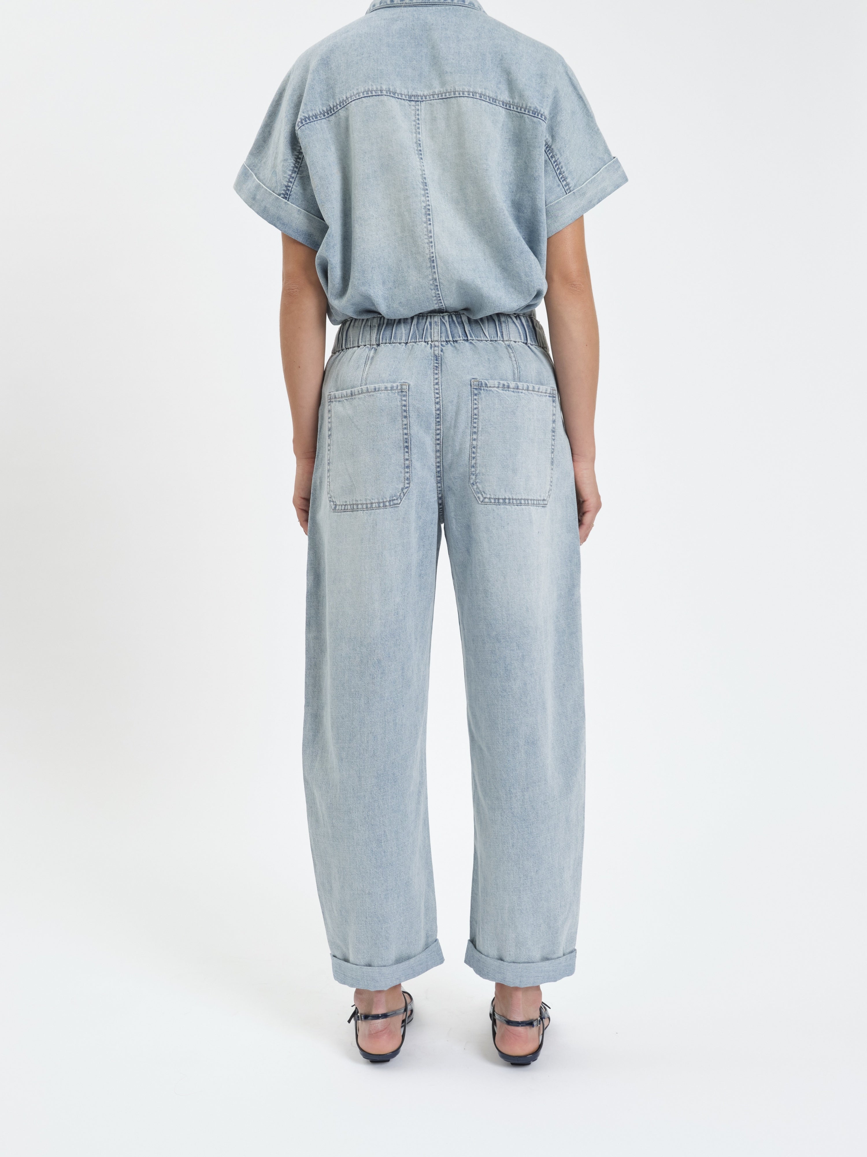 Villa Drawstring Barrel Leg Jean