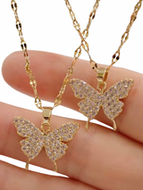 Bobi Butterfly Crystal Necklace