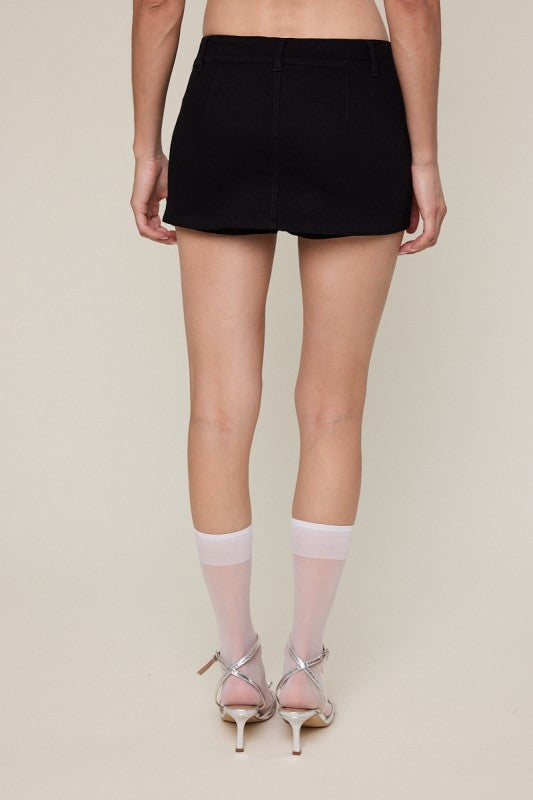 Harpo Denim Skort Black