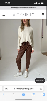 Lazy Sunday Eggshell  Long Sleeve Top