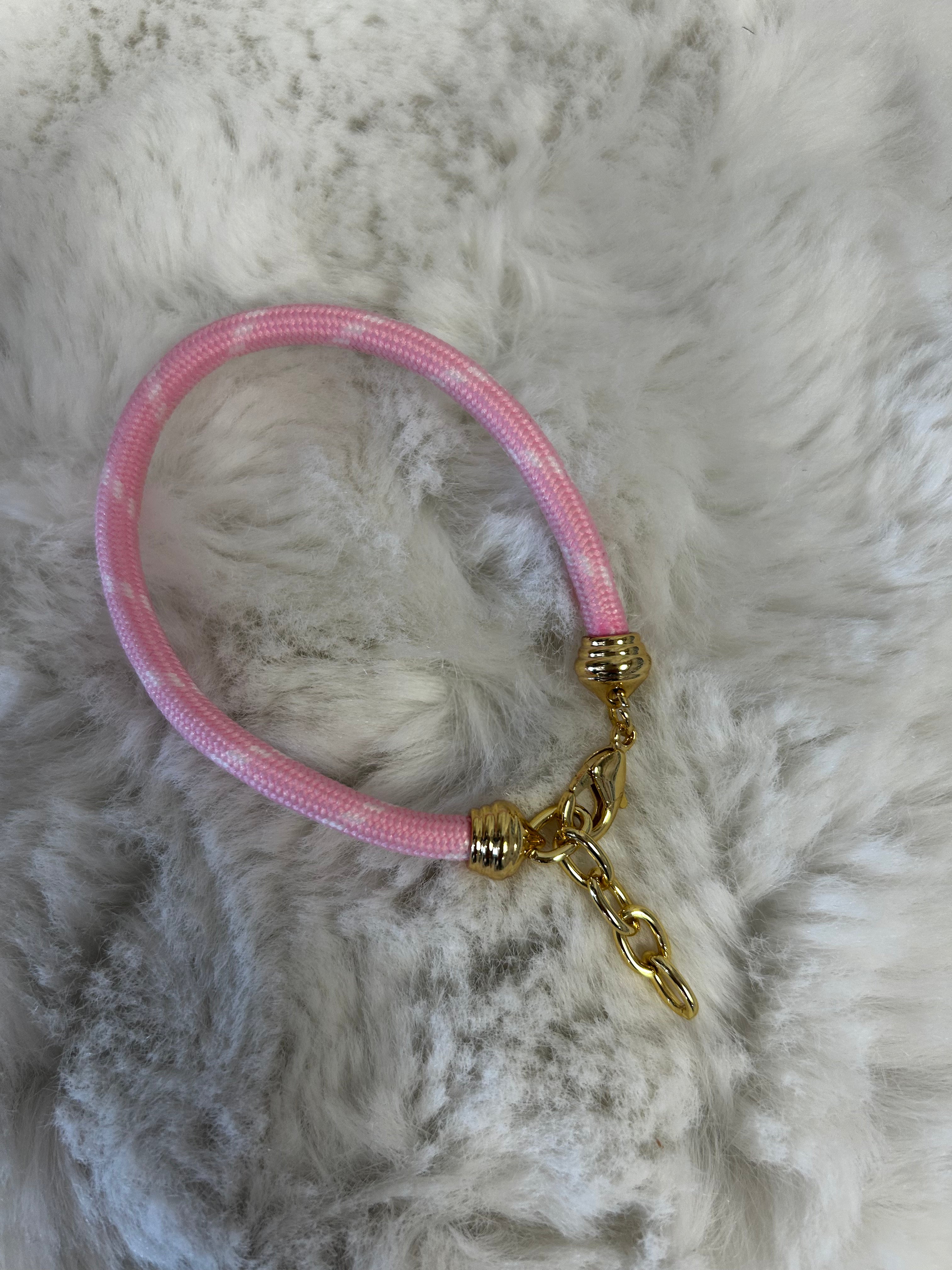 Pop of Joy Pink Cord Charm Bracelet