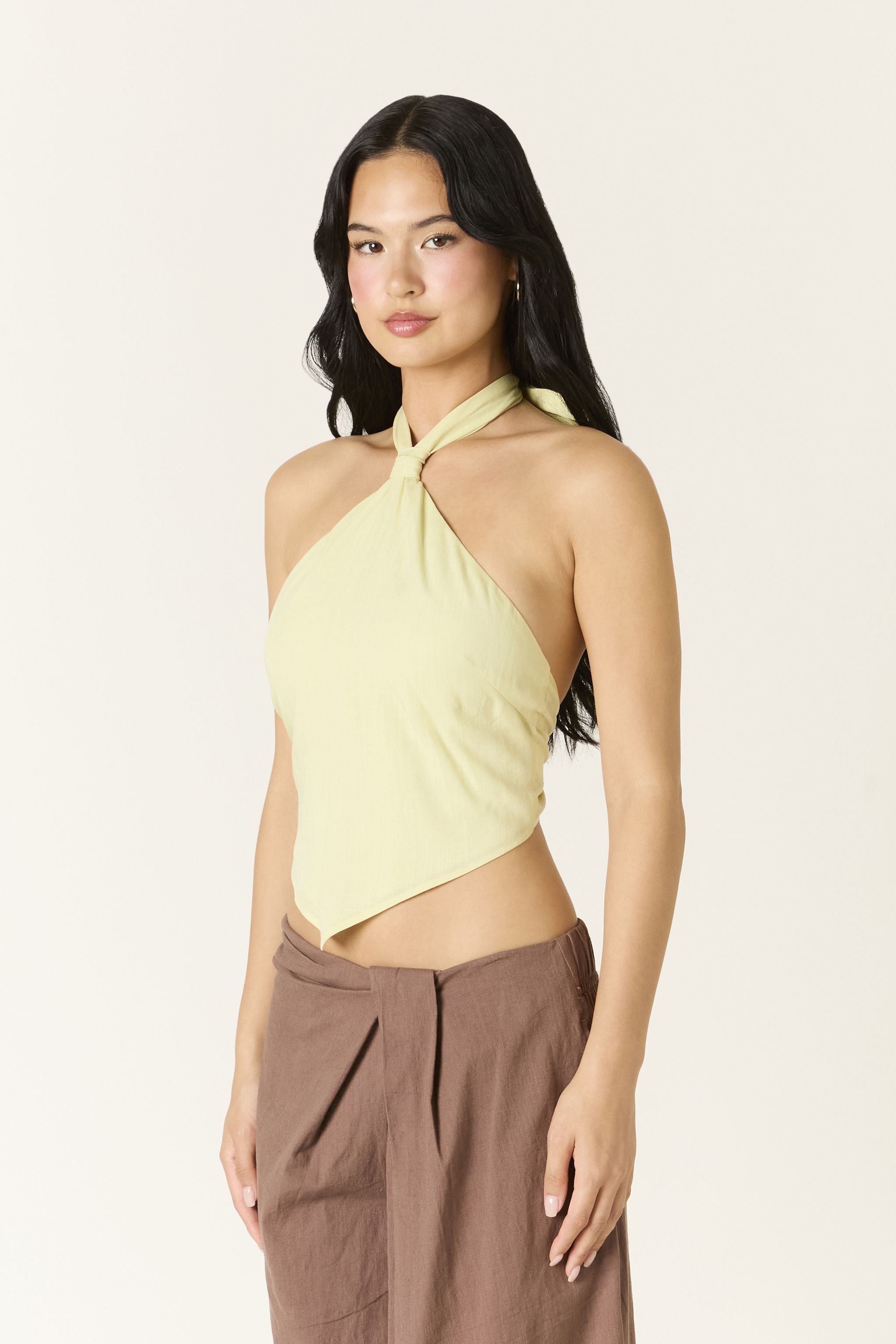Soft Glow Halter Crop Top