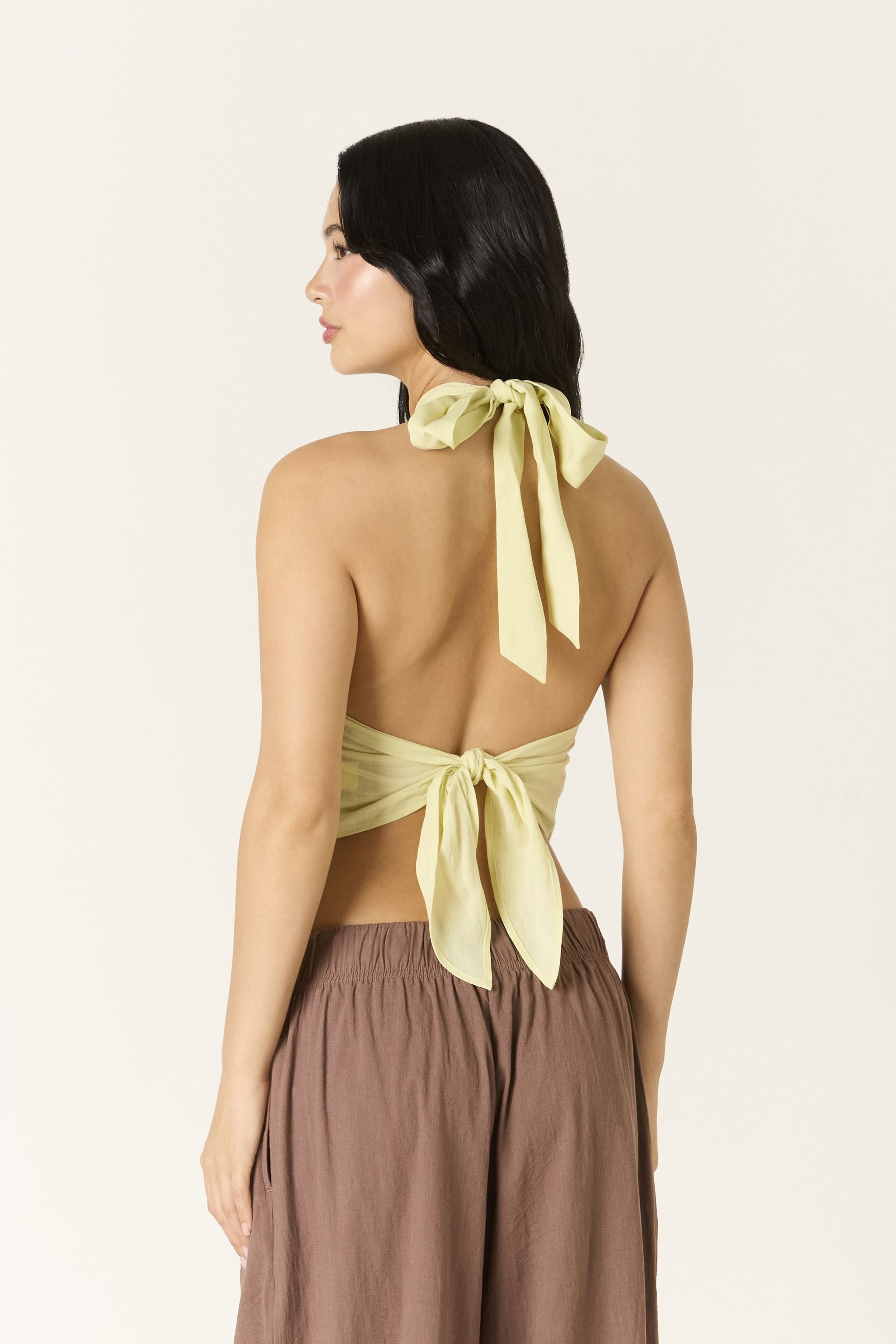 Soft Glow Halter Crop Top