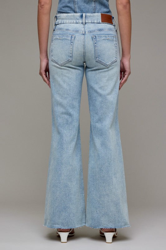 Low Rise Happi Comfort Flare 2 button Denim