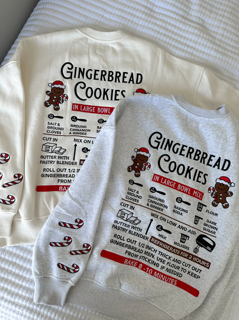 Gingerbread Recipe Christmas Sweatshirt