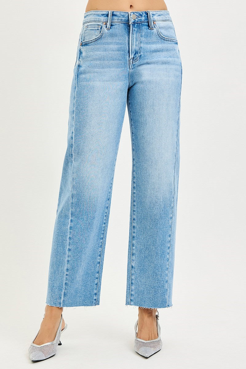 Risen Slouchy Cropped Barrel Jeans