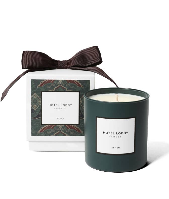 Aspen Luxury Cedarwood & Pine Soy Candle – 9.75 oz by Hotel Lobby Candle