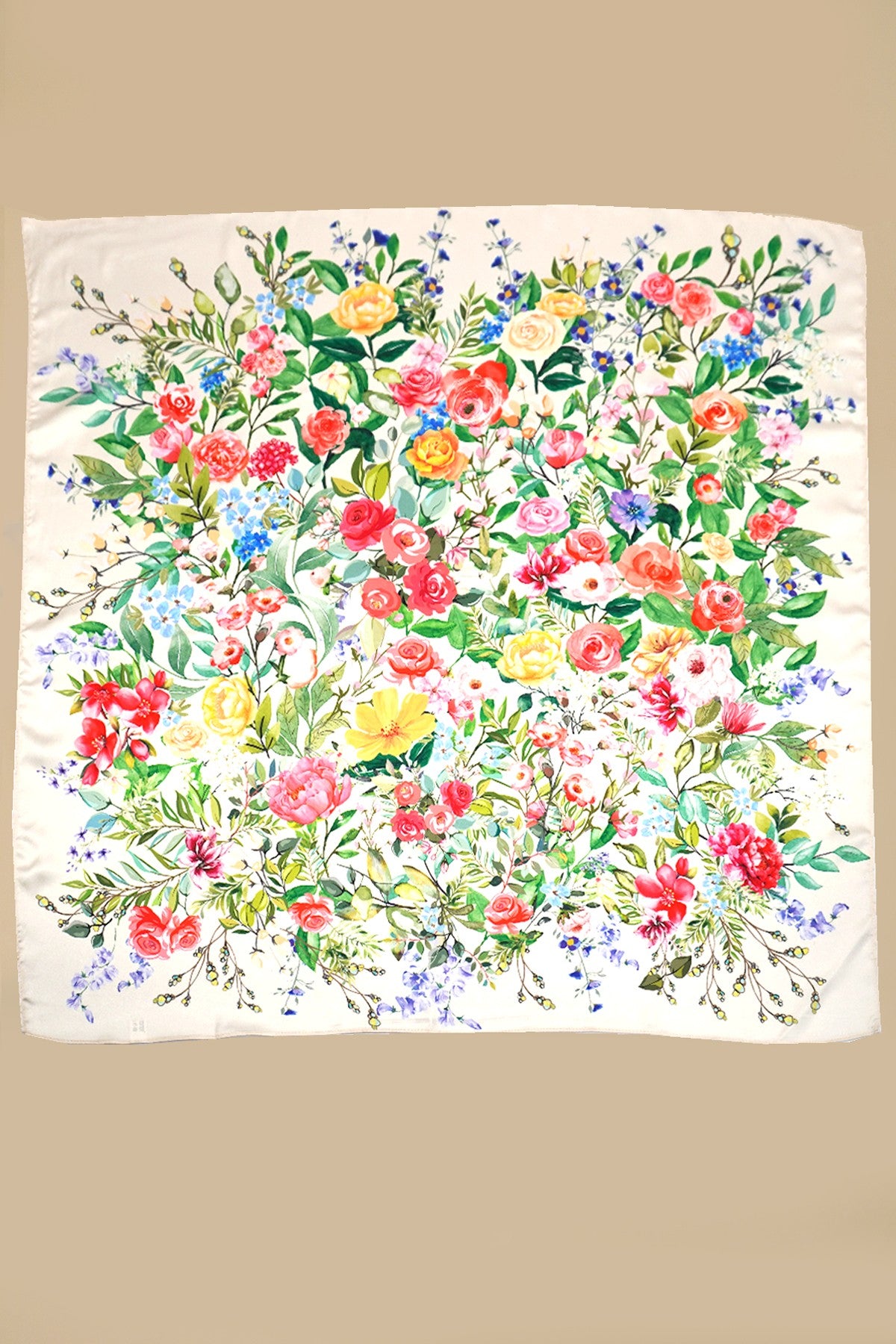 Garden Bloom Silky Bandana Scarf
