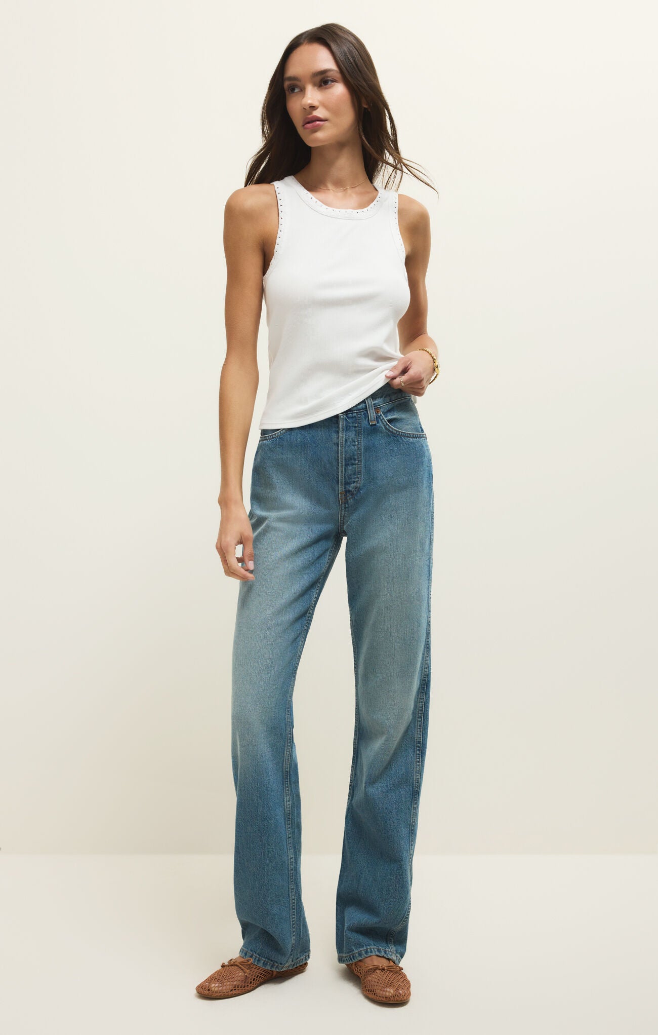 Z Supply Clarke Rib Tank – White