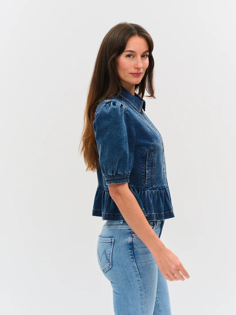 Six Fifty Delancey Peplum Denim Jacket