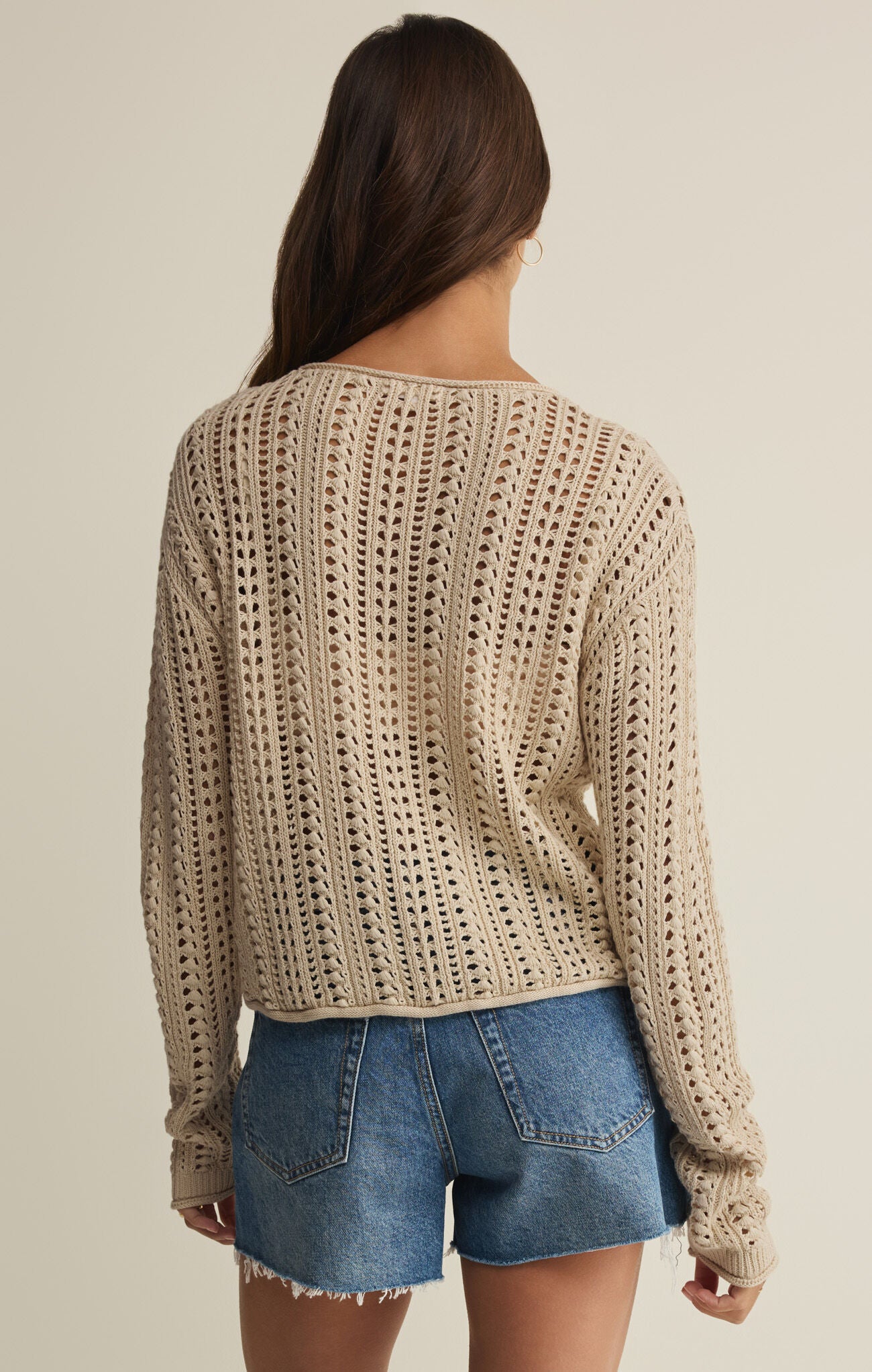 Z Supply Upland Crochet Sweater – Island Coconut