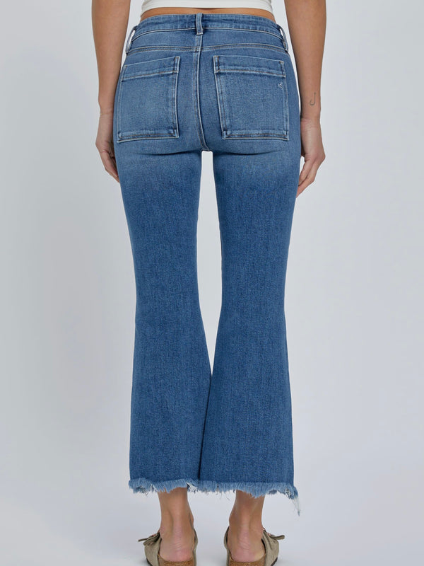 Happi HR Cropped Cargo Flare Jean