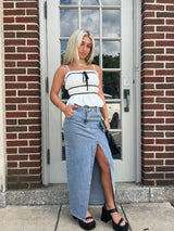 Barbie Split Midi Denim Skirt