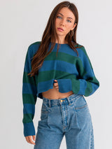 Sari Striped Crop Sweater