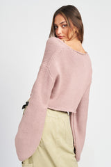 Alexa Mauve Crop Sweater