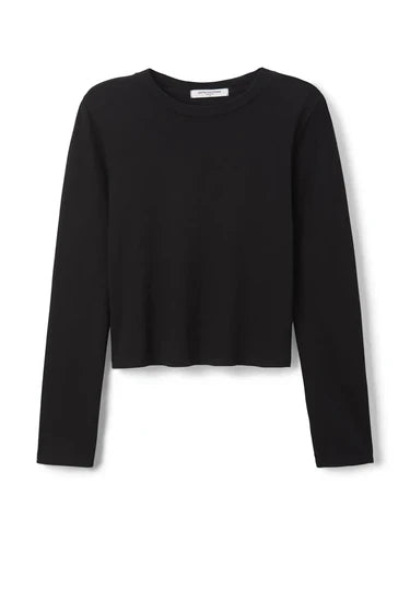 Perfect White Tee Jamie Black Recycled Cotton Long Sleeve Tee