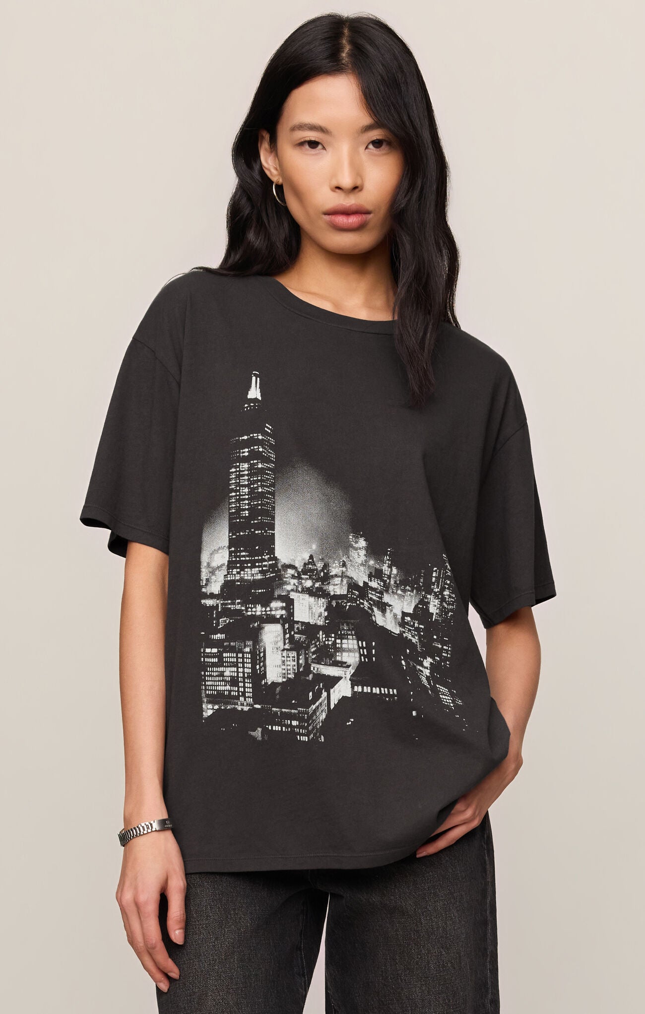 AD Processing Oversized S/S Tee【BLACK】 Z Supply Wishes City Tee – Black Sand