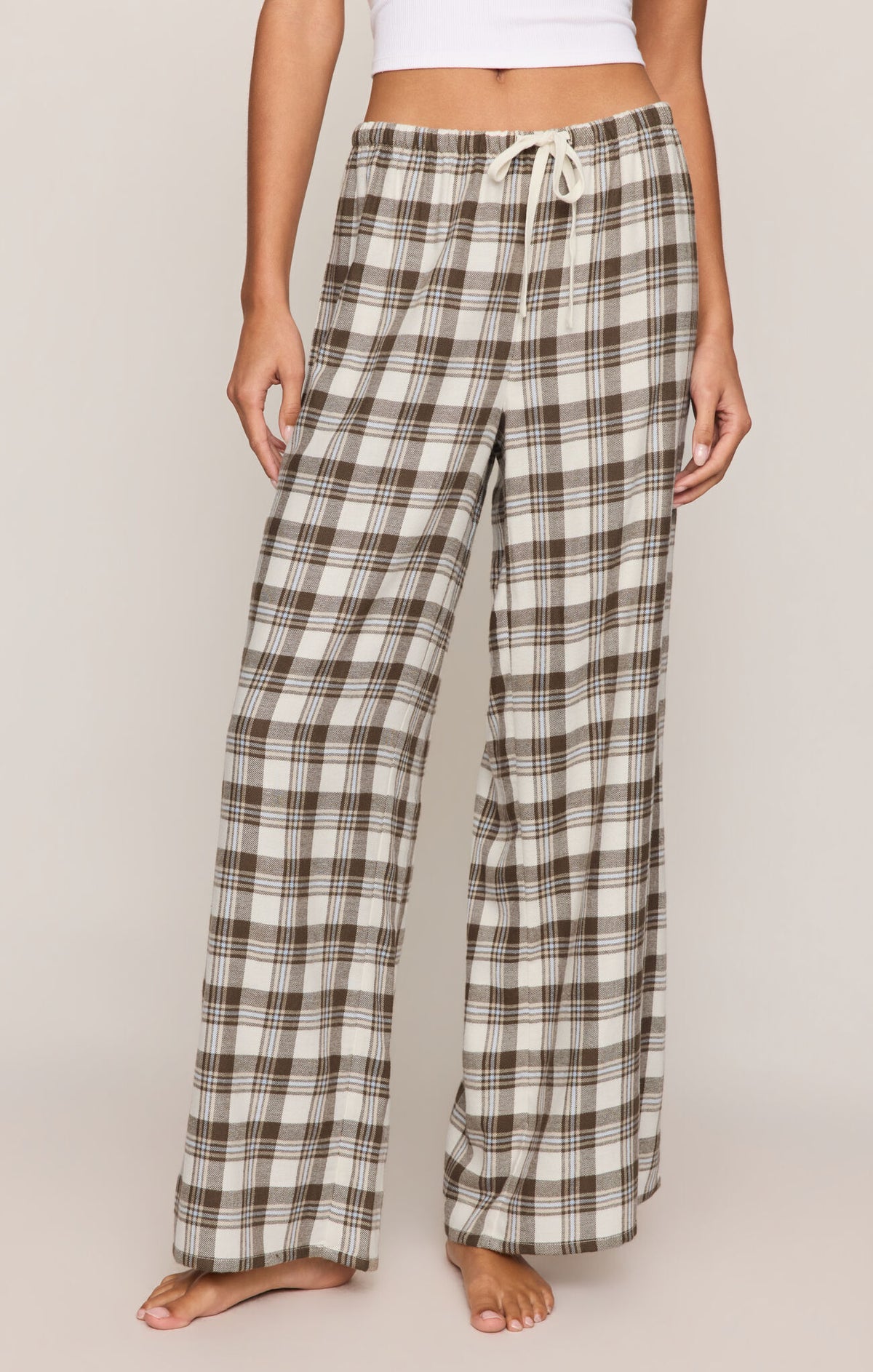 Z Supply Better Off Plaid Pant | Cozy High Rise Plaid Lounge Pants