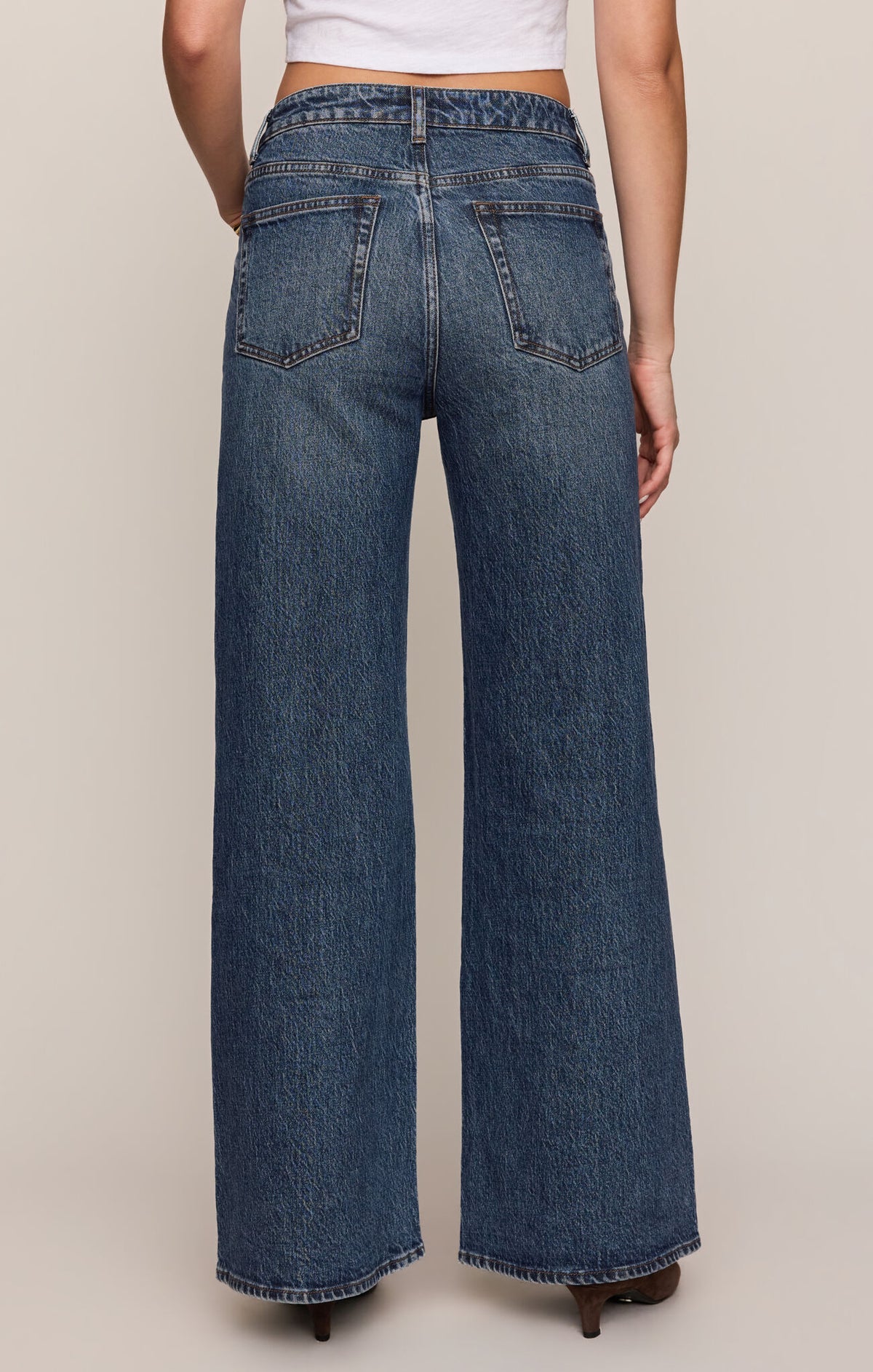 Z Supply The Stunner Mid Rise Wide Leg Jeans | Vintage Comfort Stretch Denim