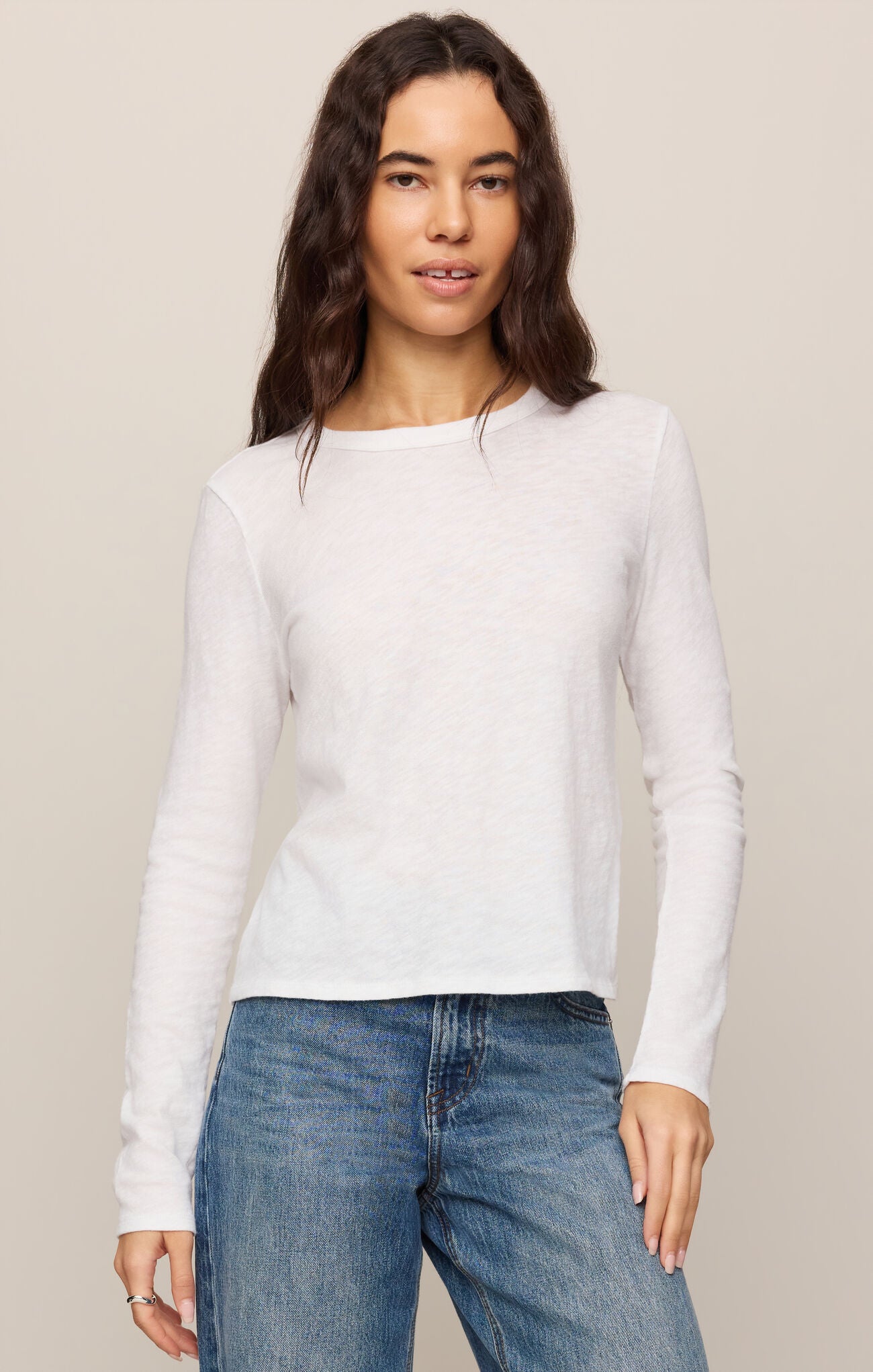 Z Supply Junie Long Sleeve Tee - White