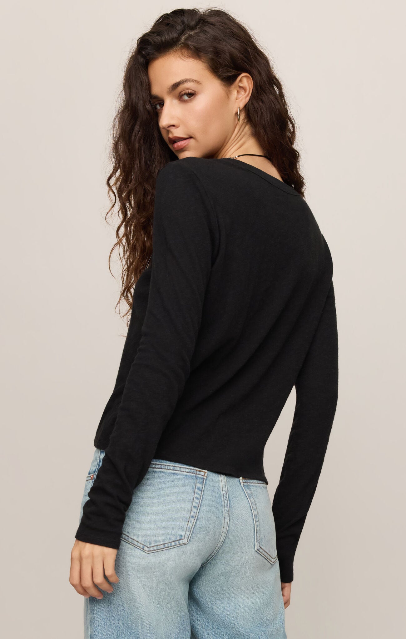 Z Supply Junie Long Sleeve Tee - Black
