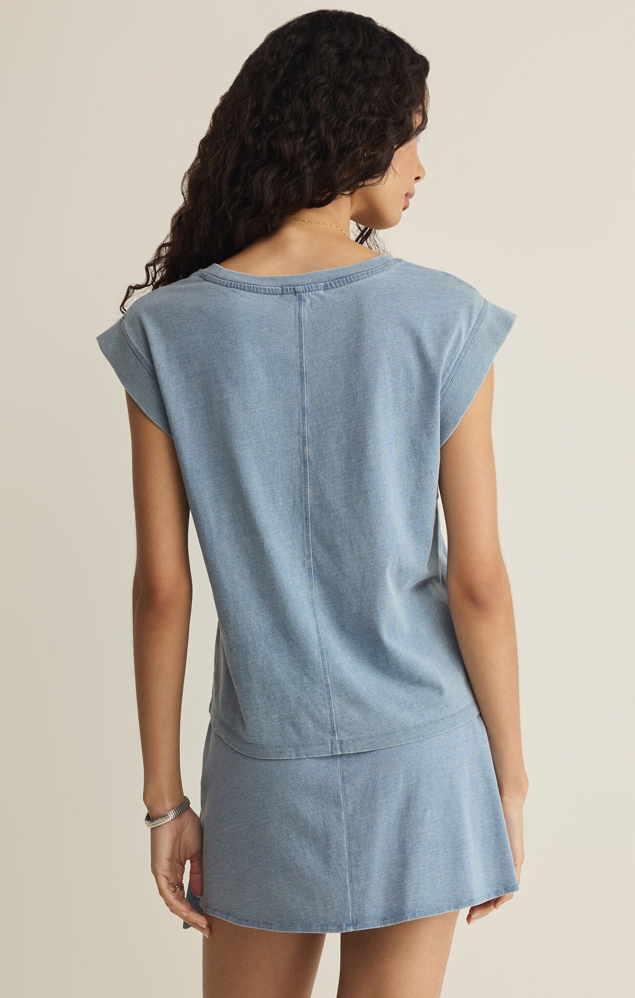 Z Supply Camino Jersey Denim Top – Ocean Air Indigo