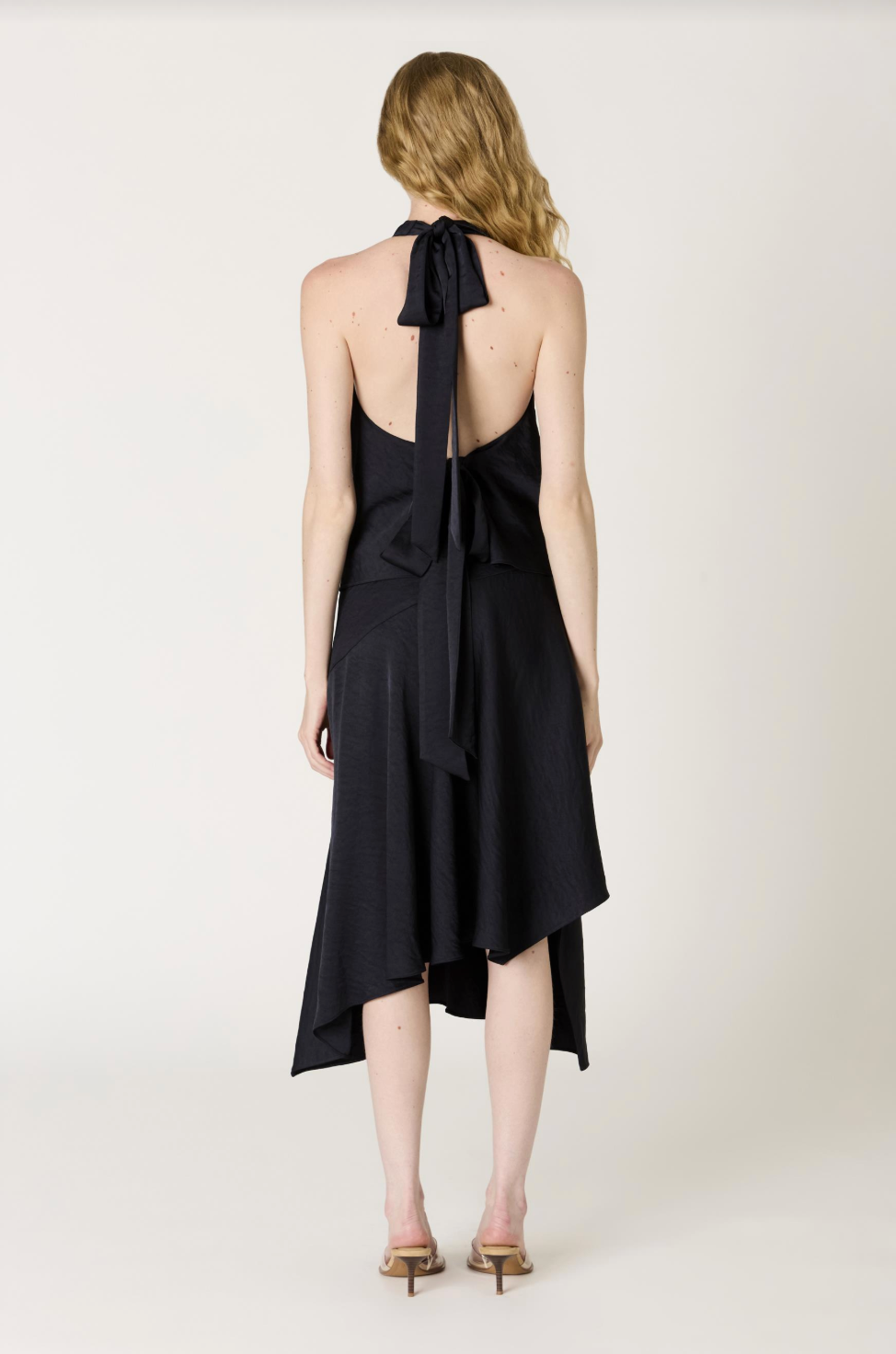 Nia Solana Navy Satin Top