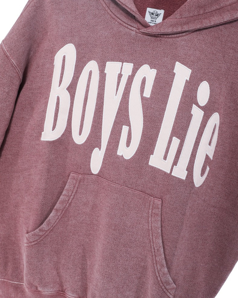 Boys Lie Patched Up All-Star Racer Hoodie – Dusty Pink