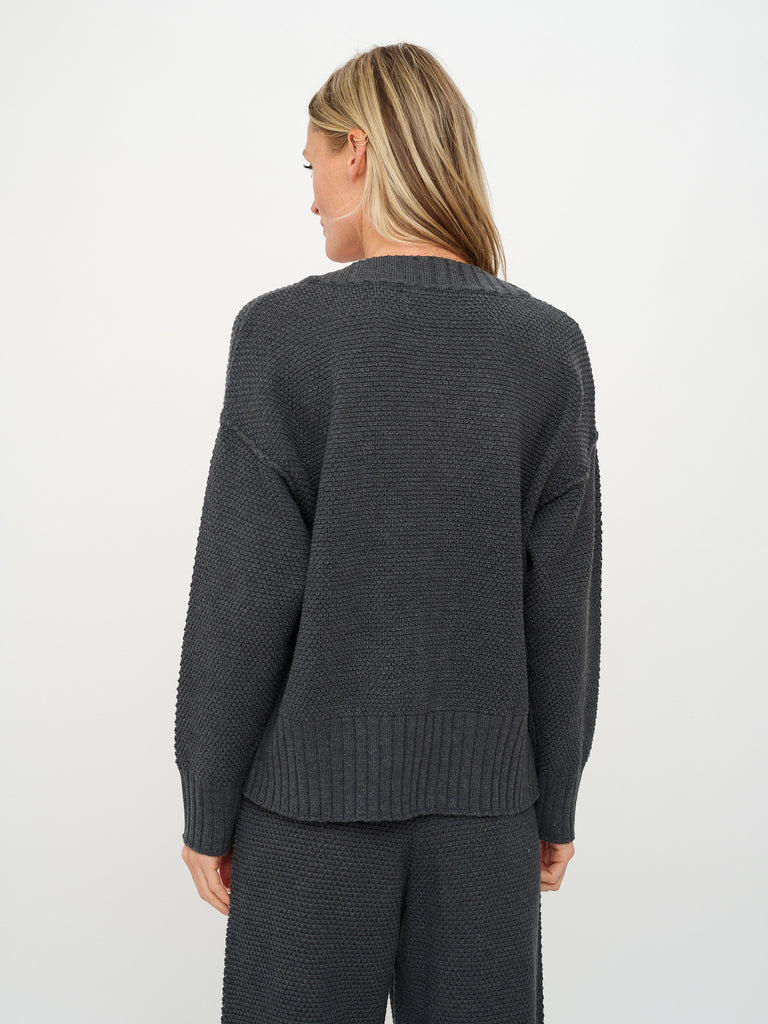 Molly Waffle Sweater Cardigan